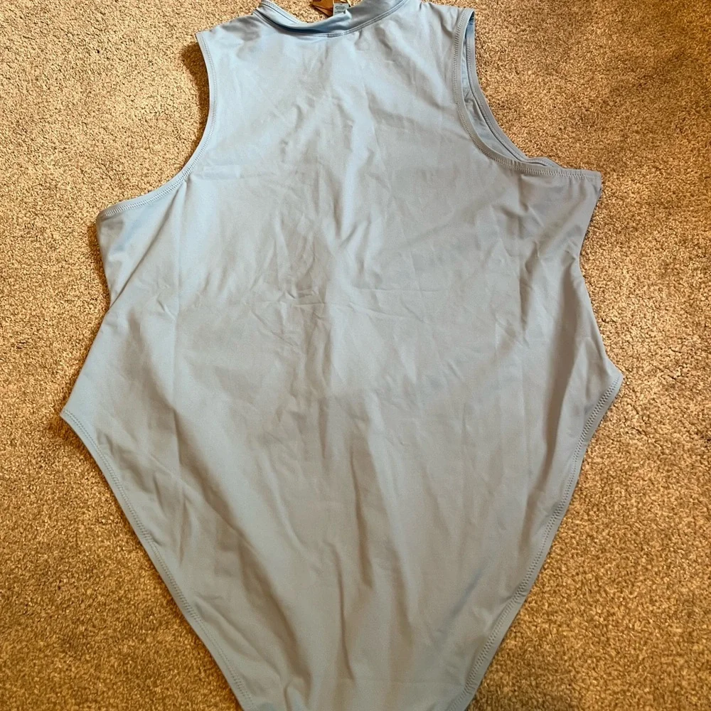 SKIMS Recycled Swim Sleeveless One Piece Swimsuit 4X Iris Blue Plus size $94